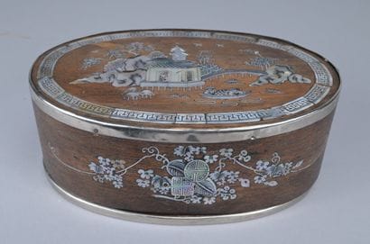 Vietnamese wooden and mother-of-pearl box,...