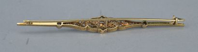 Belle Époque Brooch in Gold, Platinum, Pearl,...