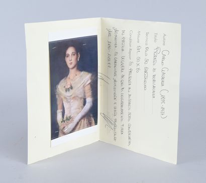 Carlo Gaudina, Portrait de dame, avec certificat

Huile...