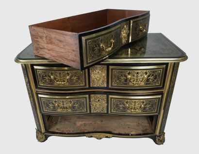 Period Louis XIV Boulle Chest of Drawers,...