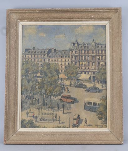 Boisfleury, vue de Paris, huile sur toile,...