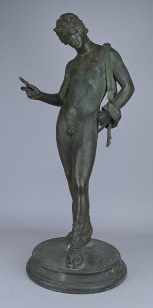 Grand Tour, Patinated Bronze Narcissus, Late...