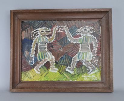 Kibinga, Scene with Two Figures, Congo

Painting...