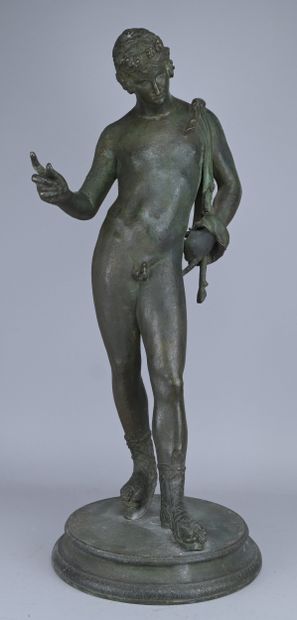 Grand Tour, Patinated Bronze Narcissus, Late...