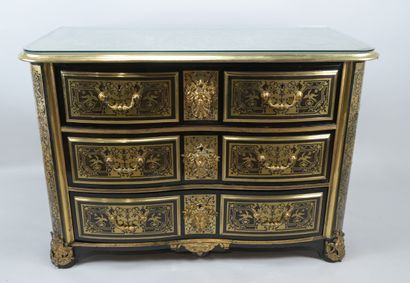 Period Louis XIV Boulle Chest of Drawers,...