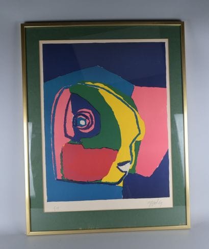 Karel Appel, color lithograph, E.A., 1969

A...