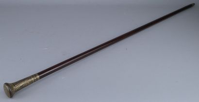 Spanish cane from Toledo with a damascened...