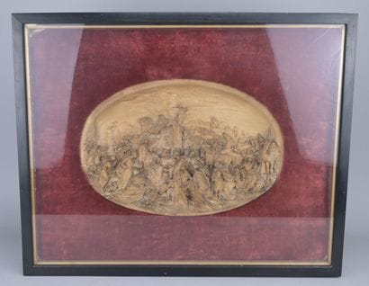 Carved sea foam plaque – 19th century

An...
