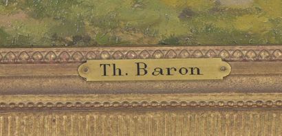 Théodore Baron (1840–1899), paysage rocheux

Huile...
