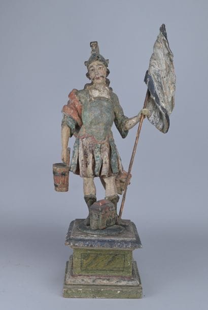 Polychrome Wooden Saint Florian, 17th century

A...