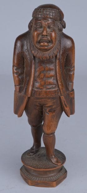 Figurative nutcracker carved from boxwood,...