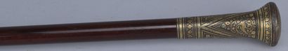 Spanish cane from Toledo with a damascened...