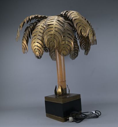Maison Jansen – Gold-Finished Metal Palm...