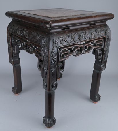 Chinese Carved Wood and Marble Table

Small...