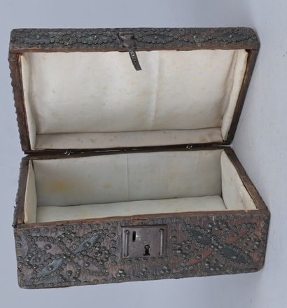 Wedding Chest—Wood Covered in Leather—17th/18th...