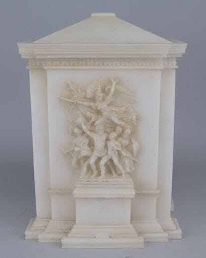 White Marble Architectural Monument—Neoclassical,...