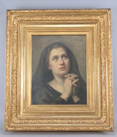 Drurard – Portrait de jeune femme en prière...