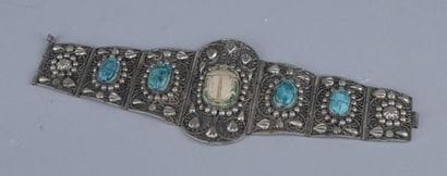 Filigree Silver Bracelet with Scarabs

A...