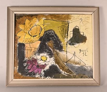 Maurice Boel – Composition semi-figurative,...