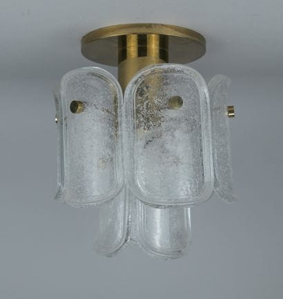 Limburg Glass and Brass Pendant Light, ca....