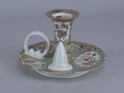 Cantonese porcelain candlestick, circa 1900

A...