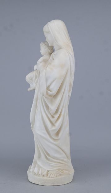 Virgin and Child in Alabaster, 19th century
A...