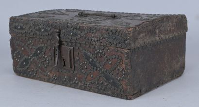 Wedding Chest—Wood Covered in Leather—17th/18th...