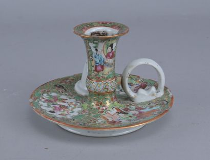 Cantonese porcelain candlestick, circa 1900

A...