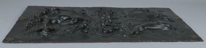 Large patinated bronze plaque, Renaissance...
