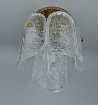 Limburg Glass and Brass Pendant Light, ca....
