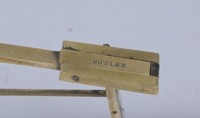 Folding brass coin scale by Butler

Portable...