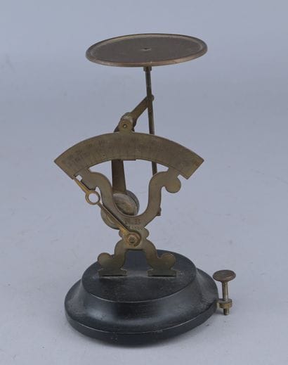 N.B. Brass Letter Scale, circa 1900

French...