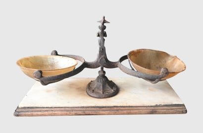 Napoleon III-era tobacco scale, 19th century

A...