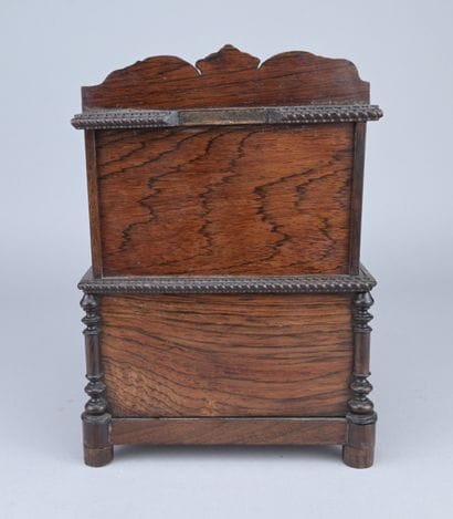 Miniature wooden secretary desk, late 19th...