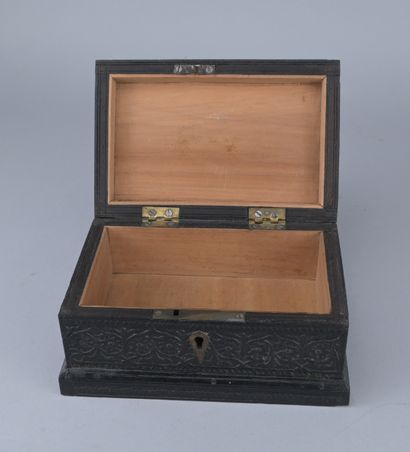 Anglo-Indian carved ebony box, circa 1900

Anglo-Indian...