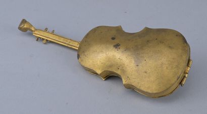 Brass box shaped like a cello, circa 1900

A...
