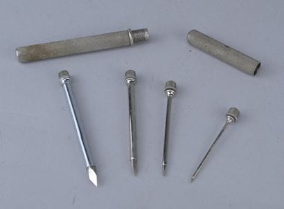Four-pronged medical trocar, circa 1900

Antique...