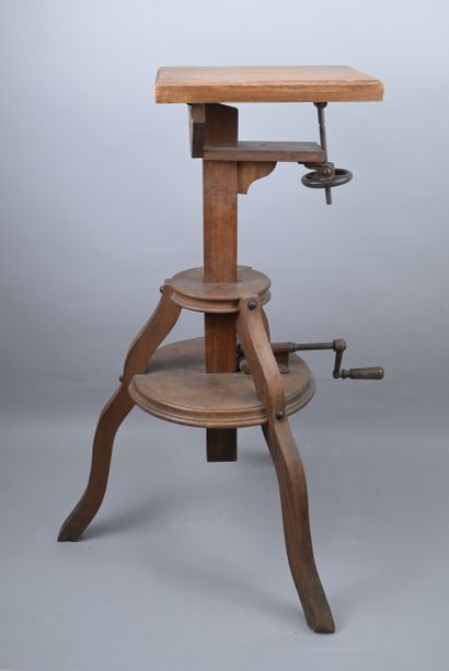Adjustable photographer’s or sculptor’s stand,...