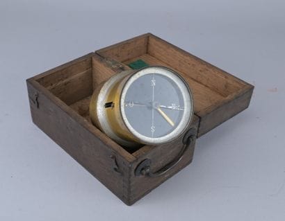 Brass Surveyor's Compass in Its Case

A brass...