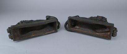 Pair of recumbent cast-iron lions, 19th century

Pair...