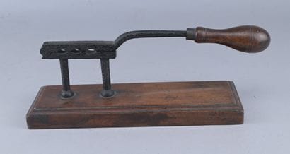 Wrought-iron pharmacy cork-crusher, 19th...