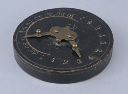 Wood and brass counting instrument, 19th...