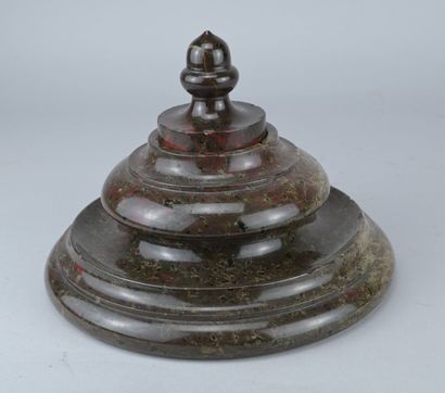 Lidded serpentine pot, 19th century

A lidded...
