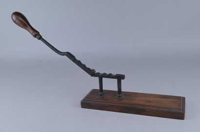 Wrought-iron pharmacy cork-crusher, 19th...