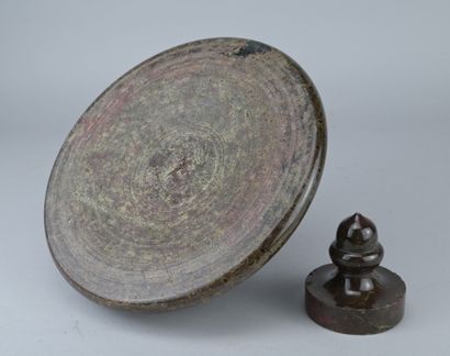 Lidded serpentine pot, 19th century

A lidded...