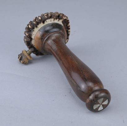 Wood and Deer Antler Leg of Lamb Carver,...
