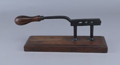 Wrought-iron pharmacy cork-crusher, 19th...