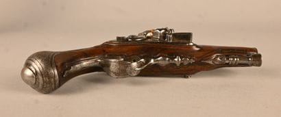 Pocket boxlock flintlock pistol with screw-in...