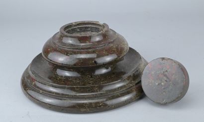 Lidded serpentine pot, 19th century

A lidded...