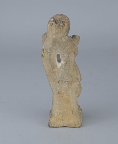 Virgin and Child in carved stoneware, 19th...
